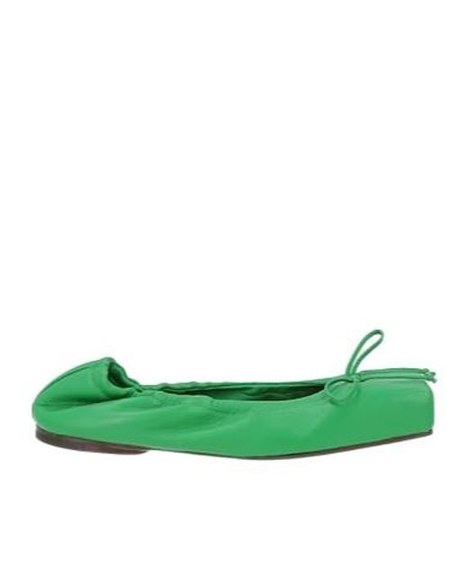 Jacquemus Green Minimalist Bow Flat Shoes