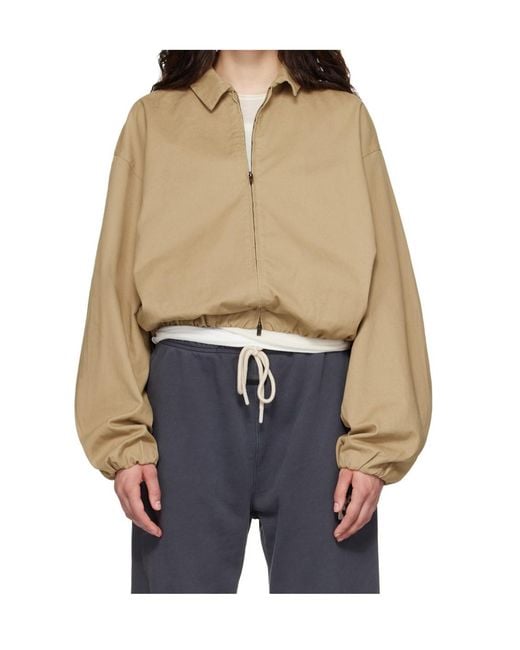 Fear Of God Natural Cotton Twill Work Jacket