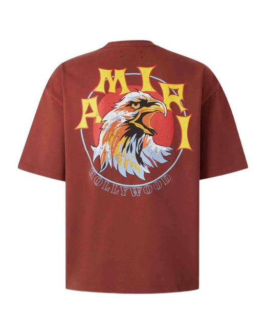 Amiri Red Crew-Neck T-Shirt for men