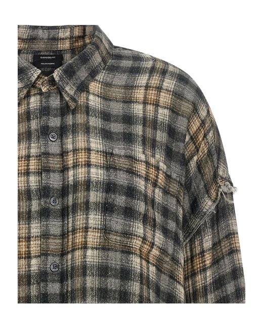 R13 Gray Plaid Shirt
