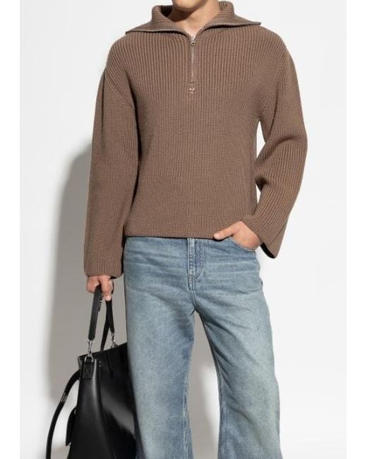 Courreges Brown Long Sleeve Sweater for men