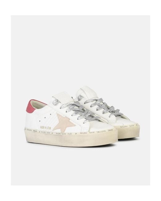 Golden Goose Deluxe Brand White Hi Star Lace-Up Sneakers