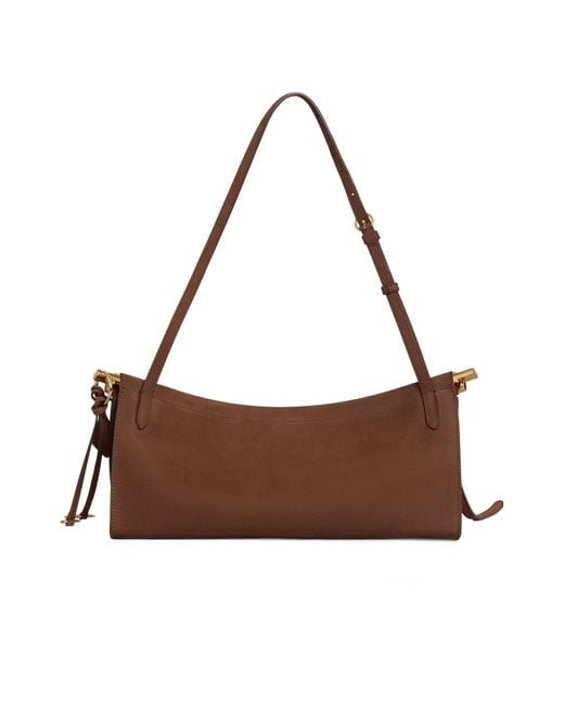 Alaïa Brown Alaïa Le Click East West Medium Shoulder Bag
