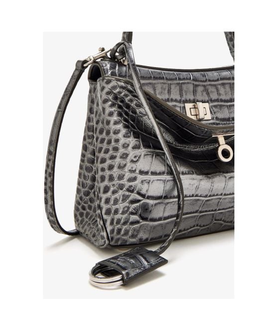 Balenciaga Black Rodeo Embossed Metallized Handbag