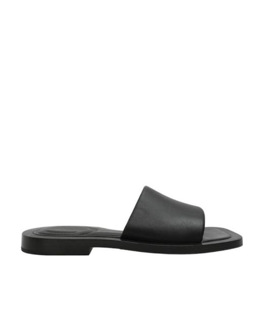 Balenciaga Black Logo Flip-Flops