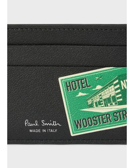 Paul Smith Green Logo Card Holder for men
