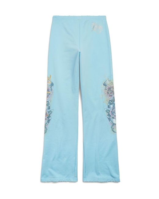 Balenciaga Blue Graphic Flare Pants