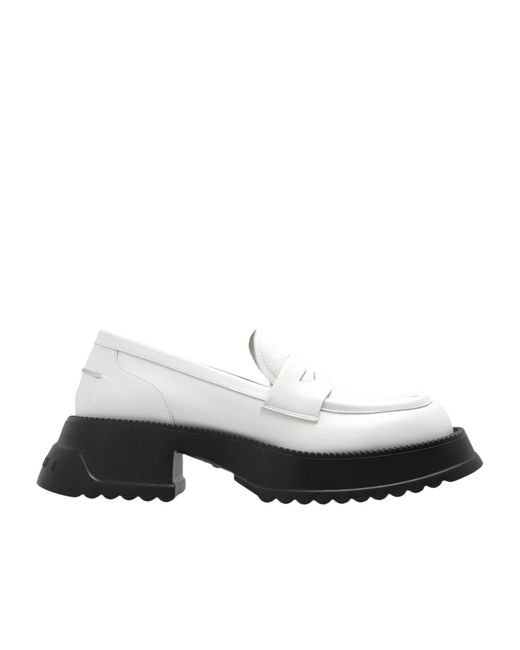 Marni White Slip-On Platform Loafers