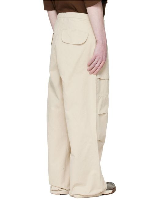 Entire studios White Barren Straight Leg Cargo Pants for men