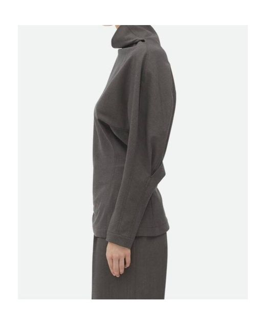 Bottega Veneta Gray Long Sleeved Regular Fit Top