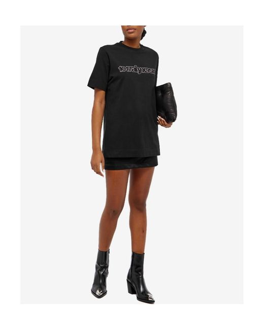 1017 ALYX 9SM Black T-Shirt With Round Neck And Short Sleeves