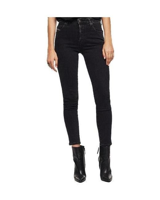 DIESEL Black Slim-Fit Cropped Jeans