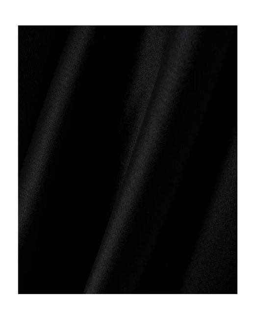 Galvan Black Asymmetric Satin Maxi Skirt
