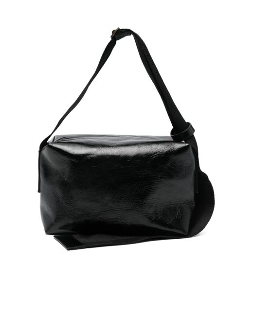 Uma Wang Black Zippered Shoulder Bag