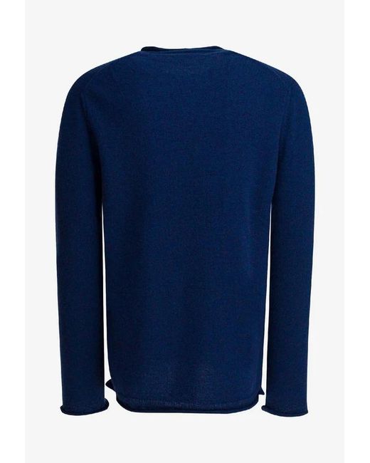 Comme des Garçons Blue Crew Neck Sweater for men