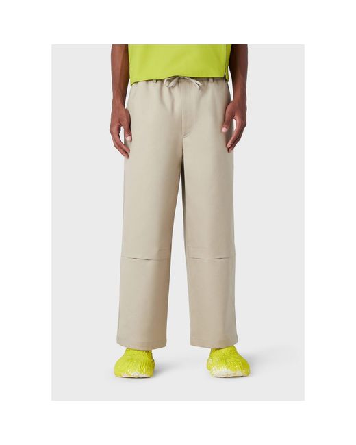 Emporio Armani Natural Wide-Leg Trousers for men