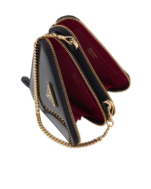 Prada White Patent Leather Mini Pouch