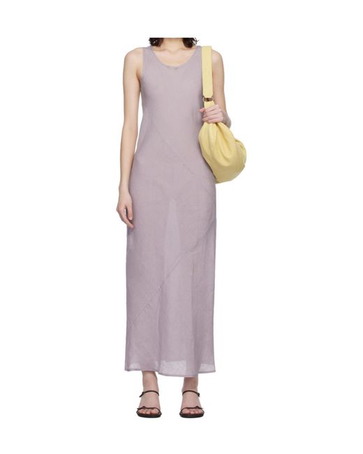 Baserange Purple Panelled Sleeveless Maxi Dress