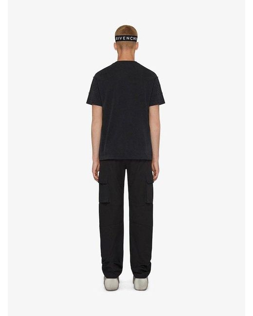 Givenchy Black 4G Embroidered Cargo Pants for men