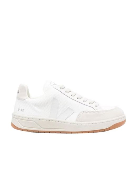 Veja White V-12 B-Mesh Low-Top Sneakers for men