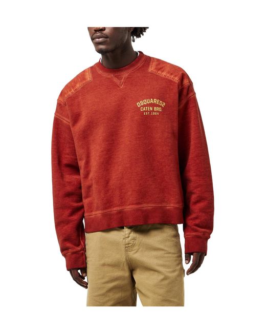 DSquared² Red Crew Sweater for men