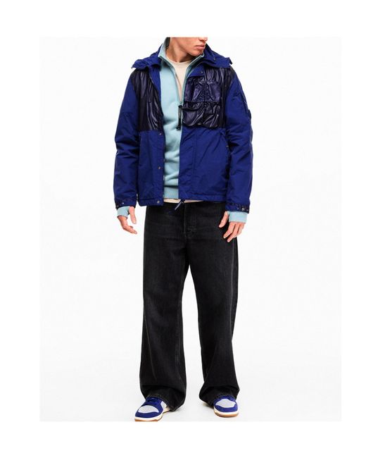 C P Company Blue Hooded Jacket for men