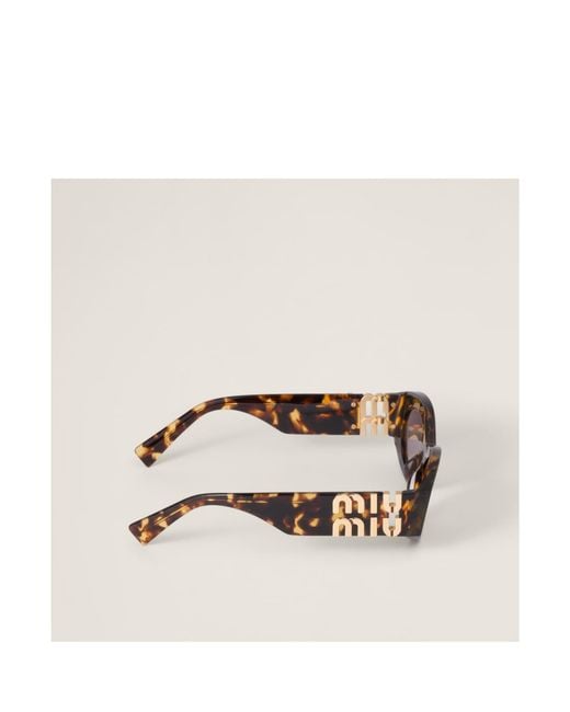 Miu Miu White Miu Glimpse Sunglasses for men