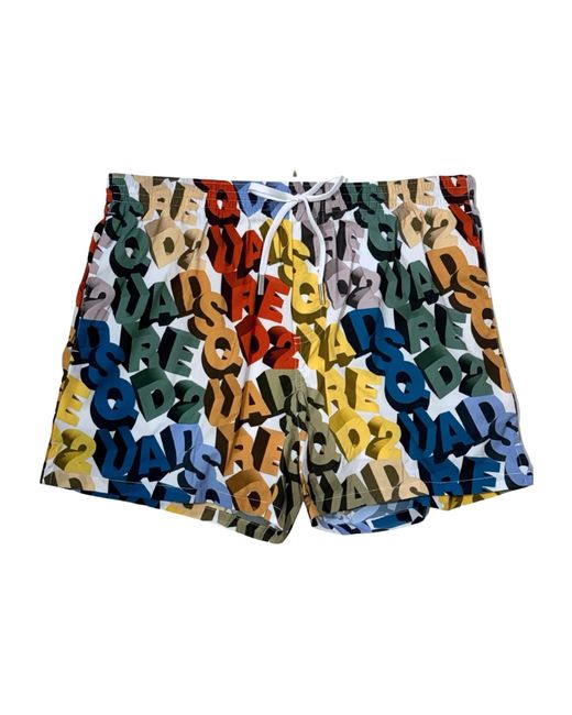 DSquared² Blue Drawstring Swimming Trunks for men