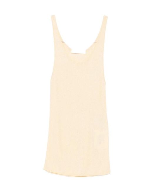 Frankie Shop Natural Crew-Neck Vest