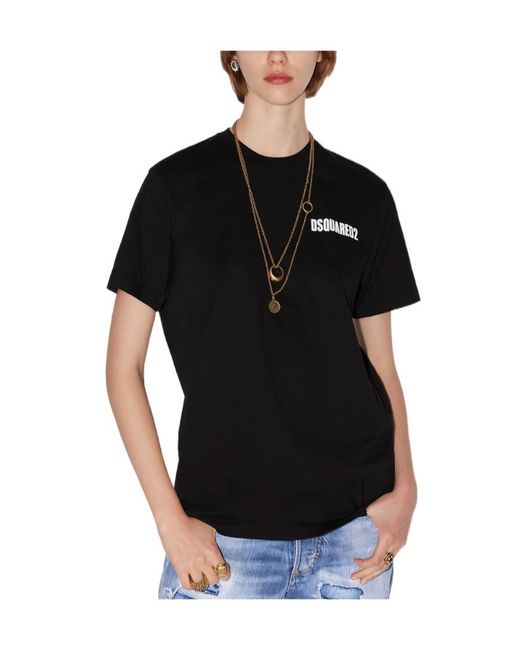 DSquared² Black Logo Details T-Shirt