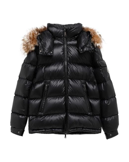 Moncler Black Padded Hooded Jacket