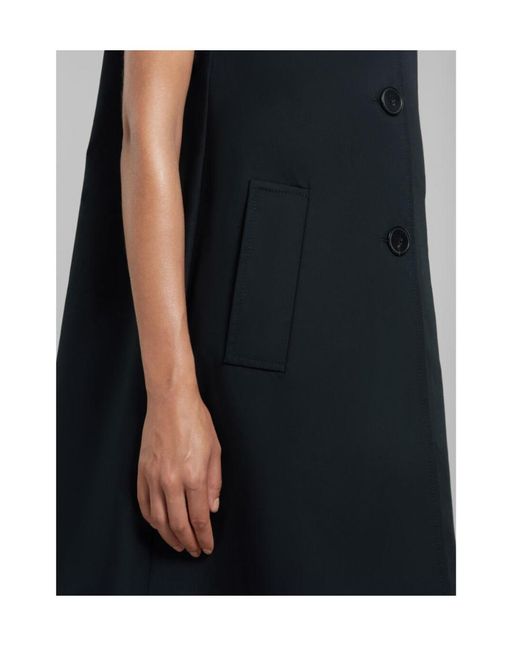 Marni Blue Sleeveless Button-Up Coat