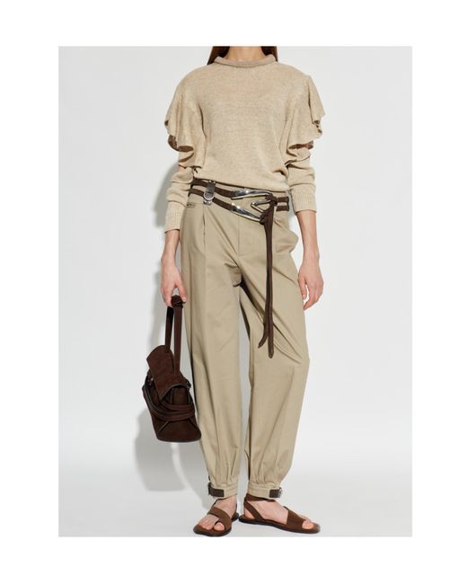 Moschino Natural Strap Detail Pants