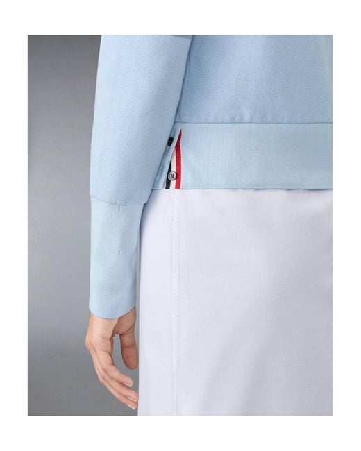 Thom Browne Blue 4-Bar Loopback Hoodie