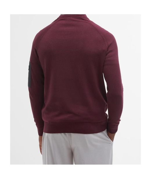 Barbour Purple Crew Neck Sweater for men