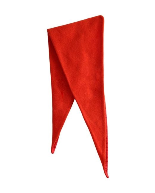 Rier Red Losange Mini Fleece Scarf for men