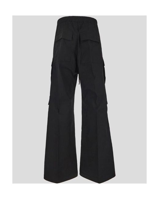 Rick Owens Black Belas Cotton Cargo Pants for men
