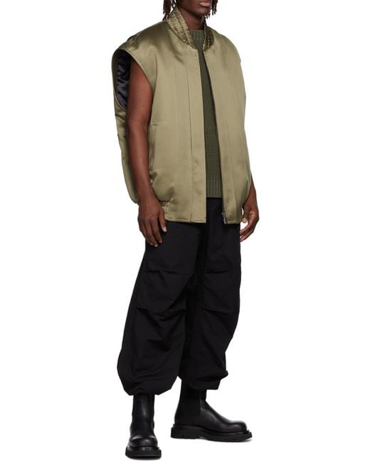 we11done Black Cotton Rib Knitted Vest