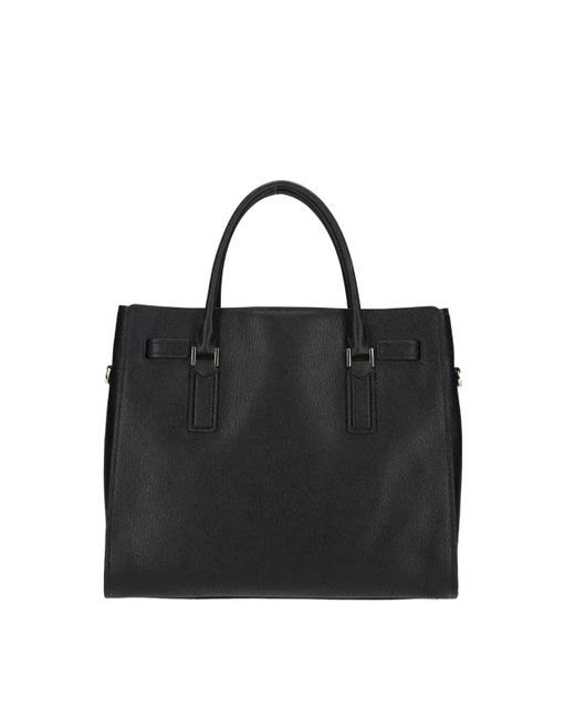 Michael Kors Black Large Hamilton Moderne Padlock-Detail Tote Bag