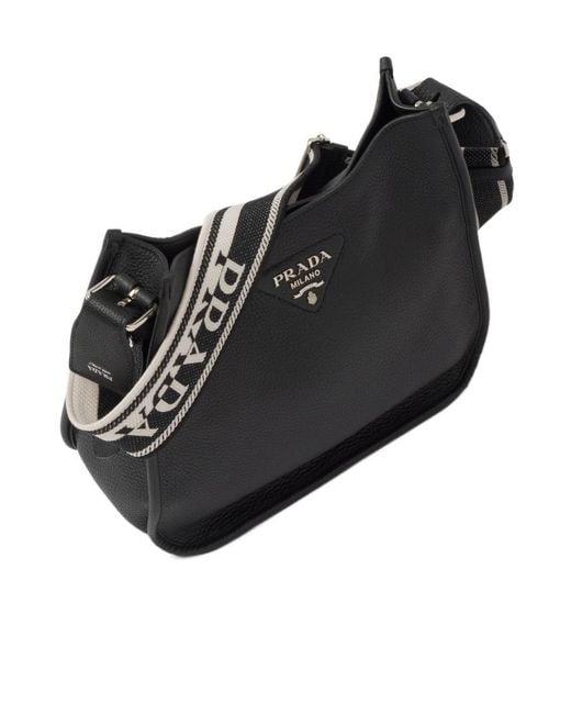Prada Black Leather Hobo Bag