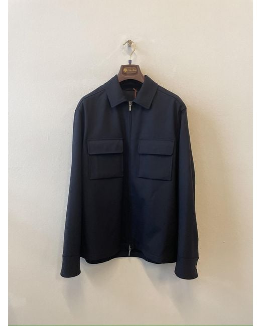 Loro Piana Blue Long-Sleeved Casual Jacket for men