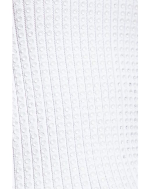 Alexander Wang White Crystal-Embellished High-Waist Skirt