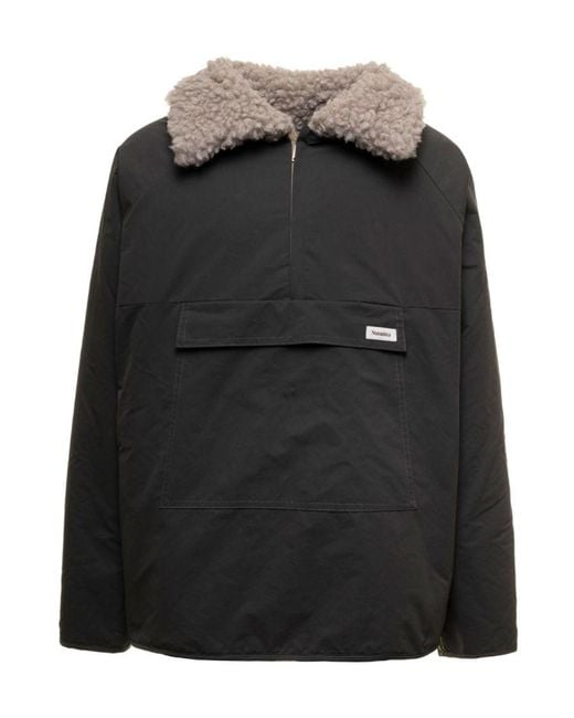 Nanushka Black Reversible Pullover Jacket for men