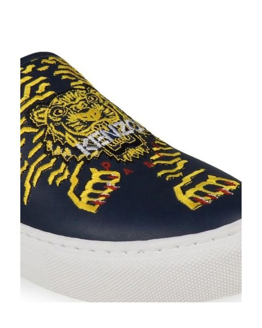 KENZO Blue Tiger Head Embroidered Leisure Sports Shoes