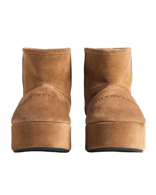 Balenciaga Brown Alaska Platform Boots