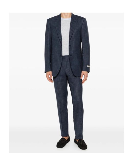 Canali Blue Striped Suit for men