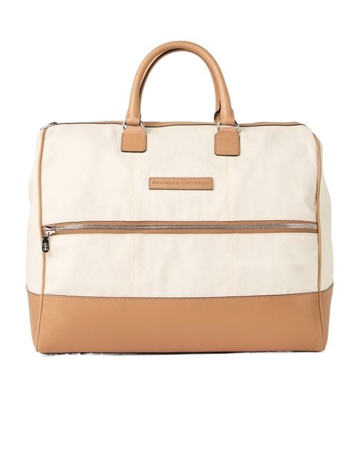 Brunello Cucinelli Natural Summer Holdall for men
