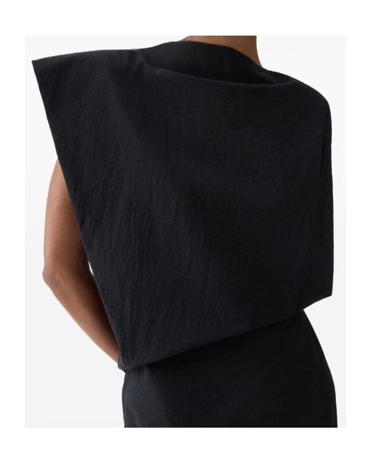 Jacquemus Black Sleeveless Asymmetric Dress
