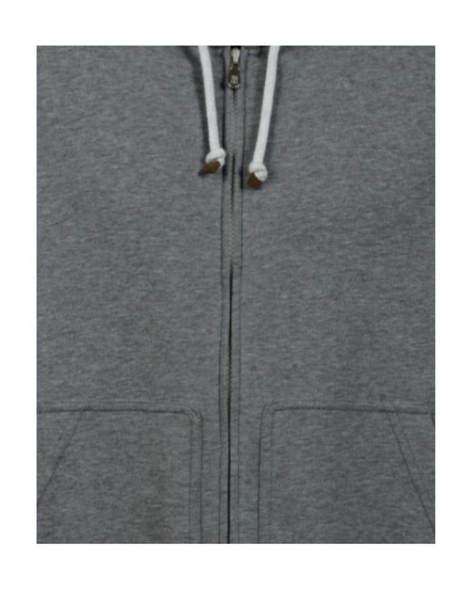 Brunello Cucinelli Gray Long-Sleeved Hooded Casual Jacket for men
