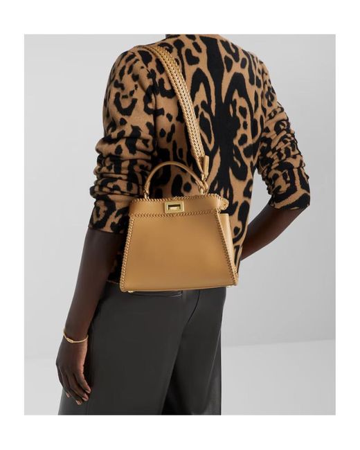Fendi Natural Pekaboo Mini Handbag